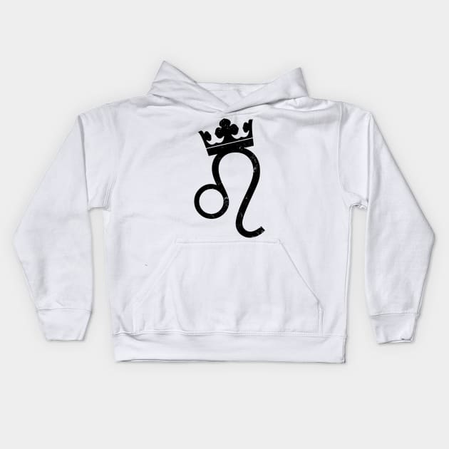 Leo Zodiac Shirt | King Crown Gift Kids Hoodie by Gawkclothing